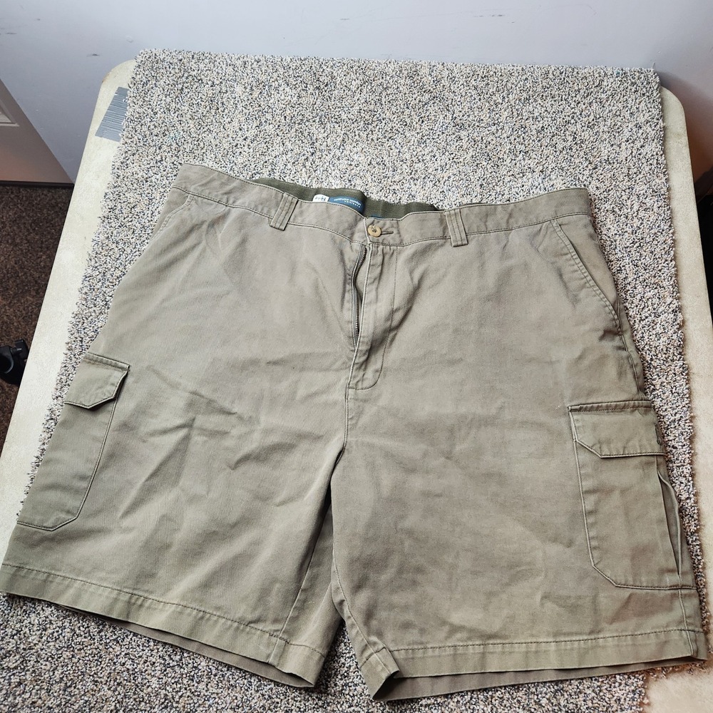 Harbor Bay Continuous Comfort 44W x 8L Olive‎ Green Cargo Jean  Shorts